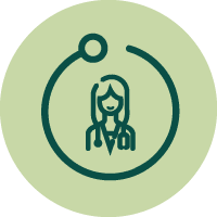 fertility center female doctor icon