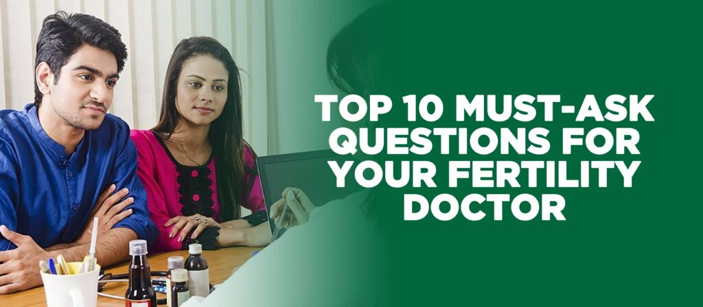Couples asking questions with their fertility doctor.